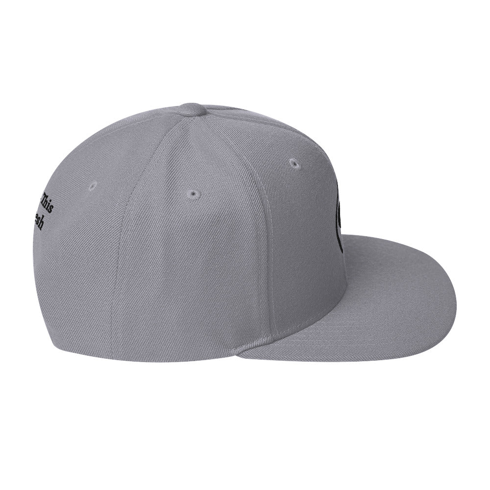 Chuck "The Voice" Roberts Silver Gray Embroidered Snapback Hat